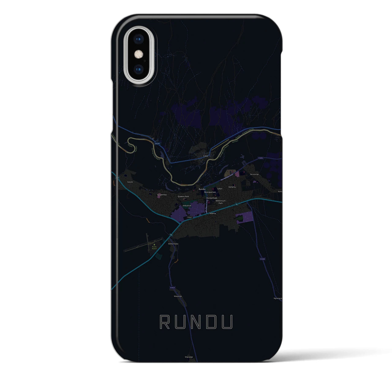 【ルンドゥ(ナミビア)】地図柄iPhoneケース(バックカバータイプ)