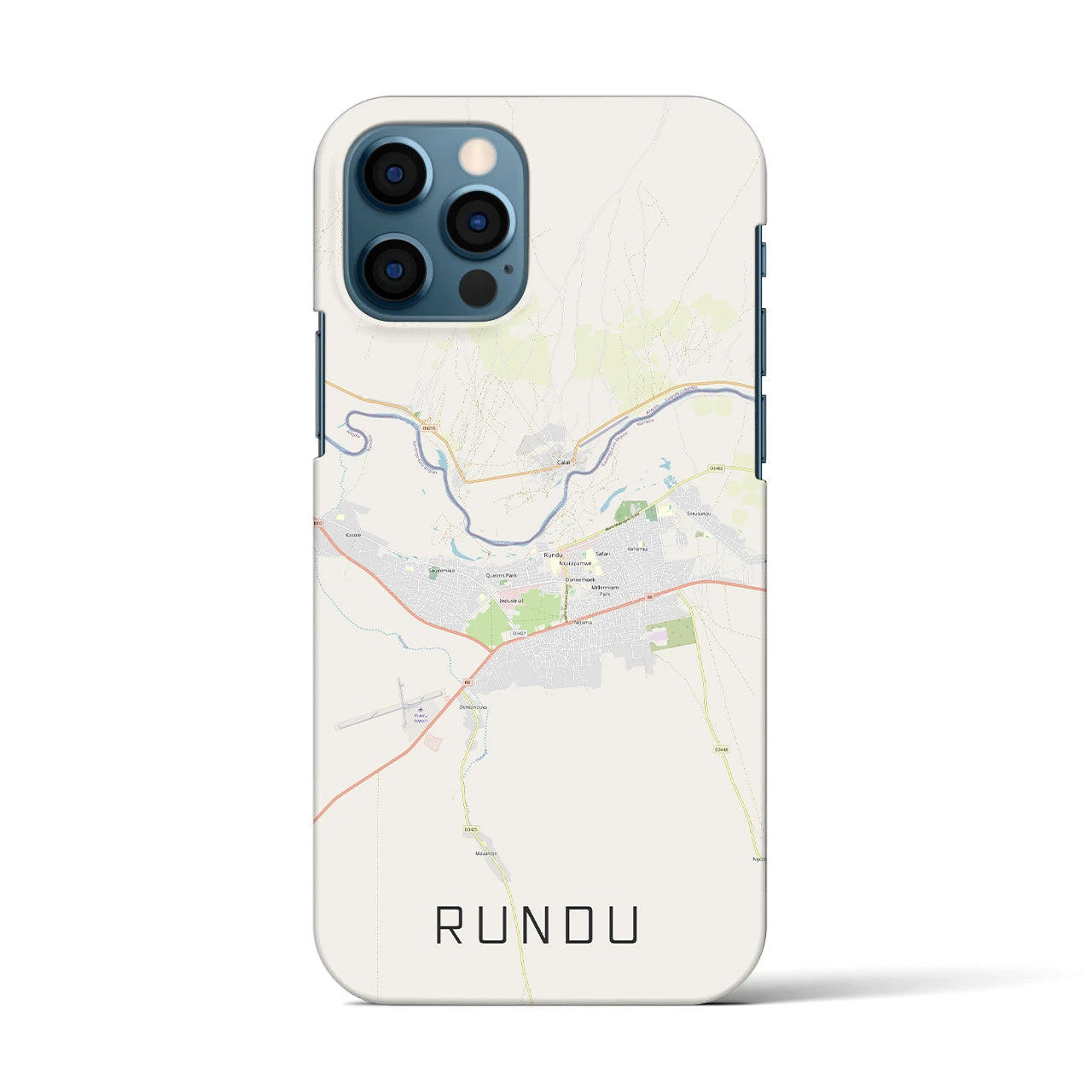 【ルンドゥ(ナミビア)】地図柄iPhoneケース(バックカバータイプ)