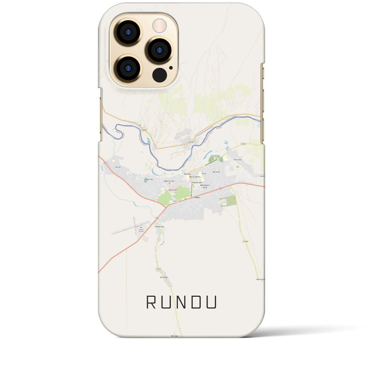 【ルンドゥ(ナミビア)】地図柄iPhoneケース(バックカバータイプ)