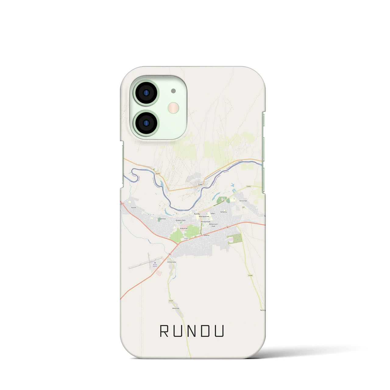 【ルンドゥ(ナミビア)】地図柄iPhoneケース(バックカバータイプ)
