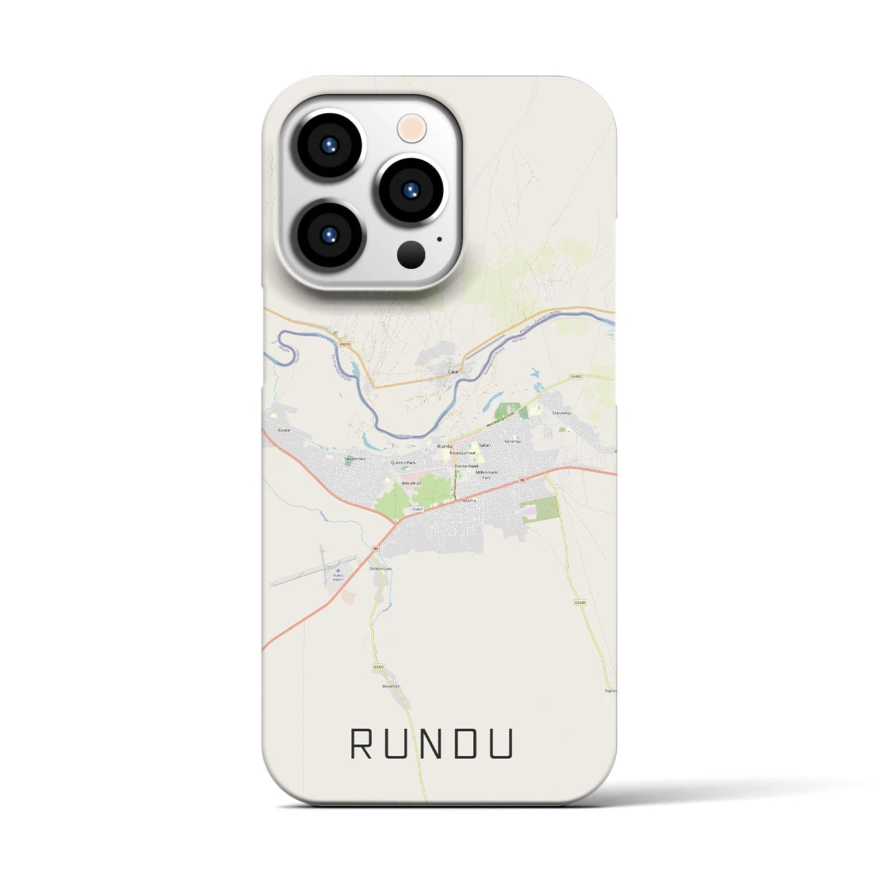 【ルンドゥ(ナミビア)】地図柄iPhoneケース(バックカバータイプ)