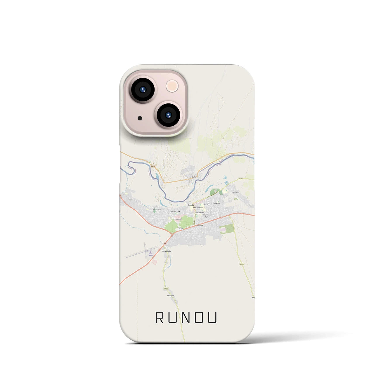 【ルンドゥ(ナミビア)】地図柄iPhoneケース(バックカバータイプ)