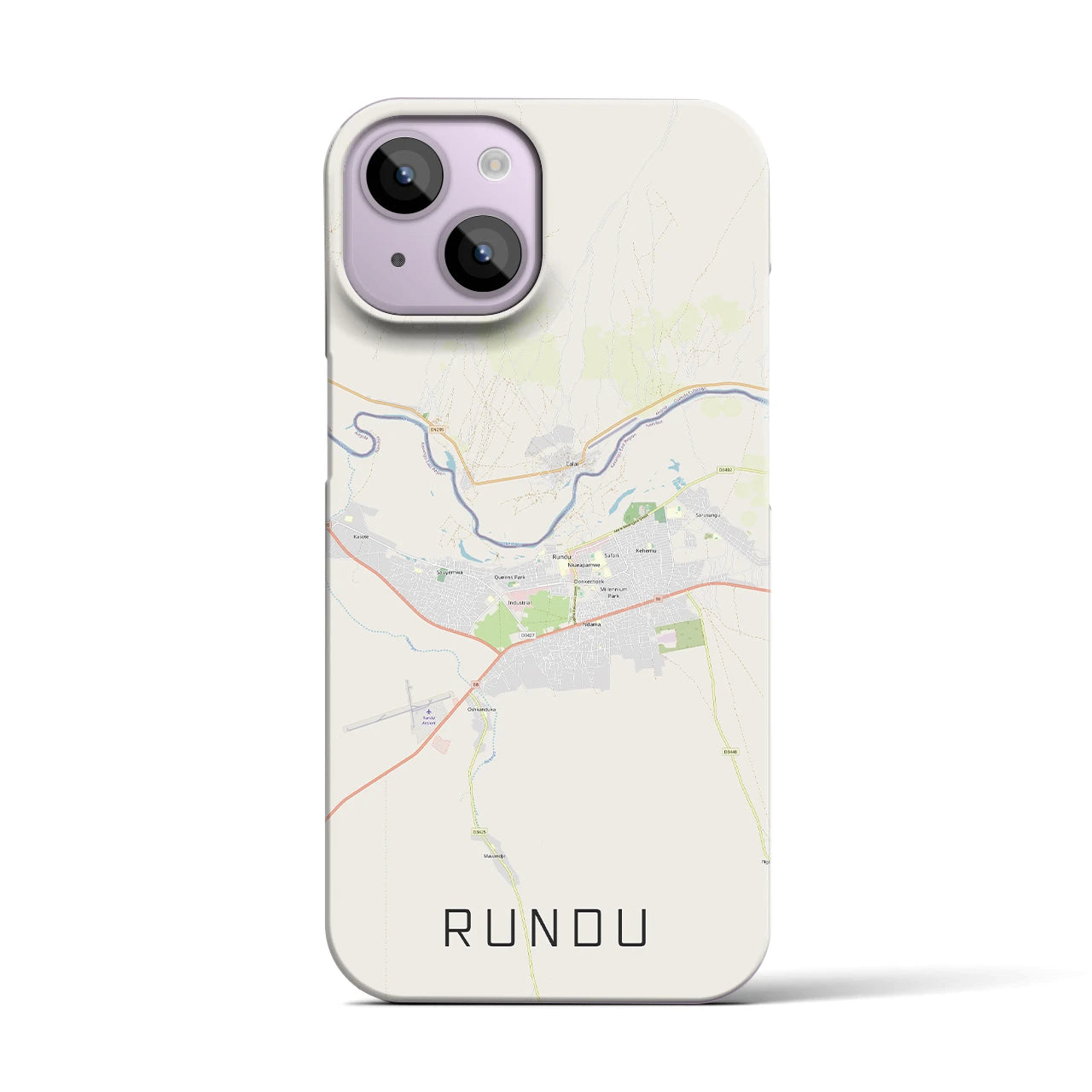【ルンドゥ(ナミビア)】地図柄iPhoneケース(バックカバータイプ)