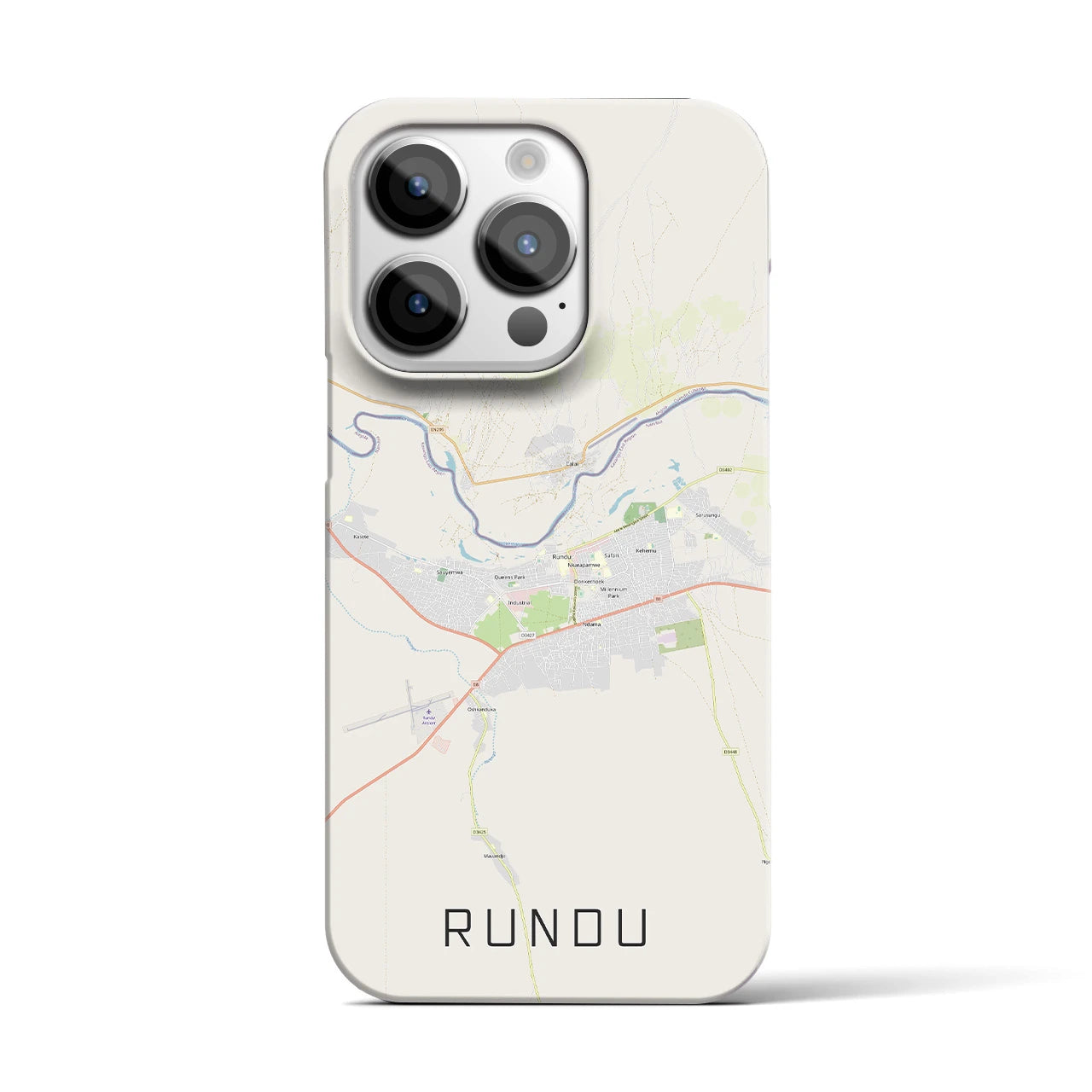 【ルンドゥ(ナミビア)】地図柄iPhoneケース(バックカバータイプ)
