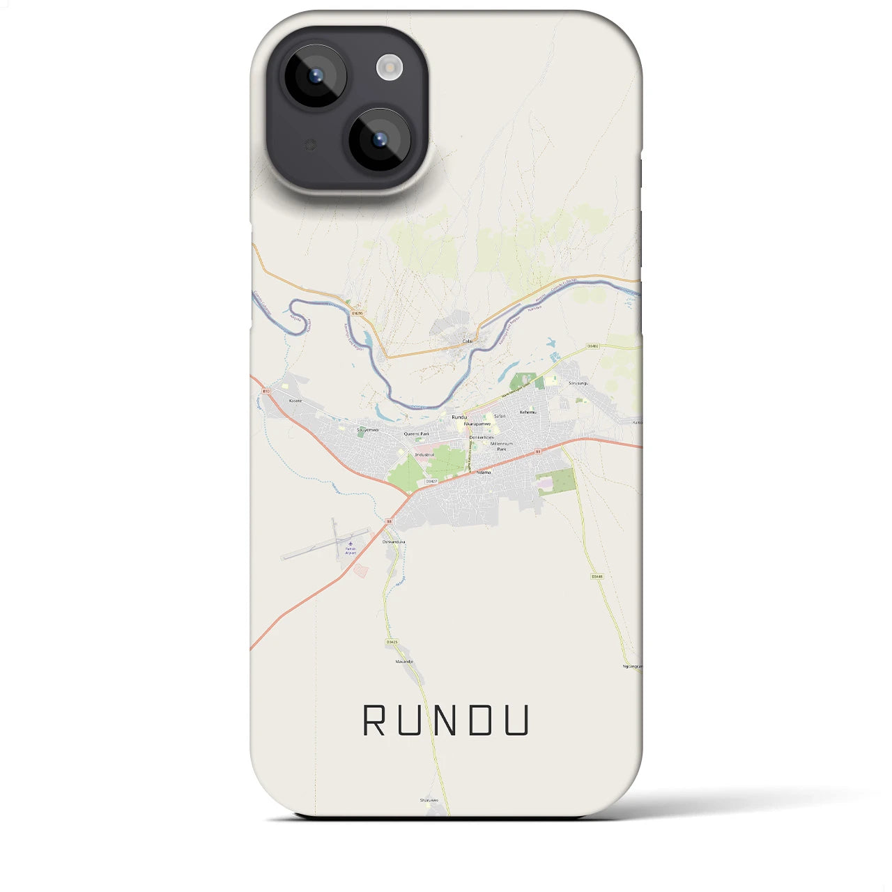 【ルンドゥ(ナミビア)】地図柄iPhoneケース(バックカバータイプ)