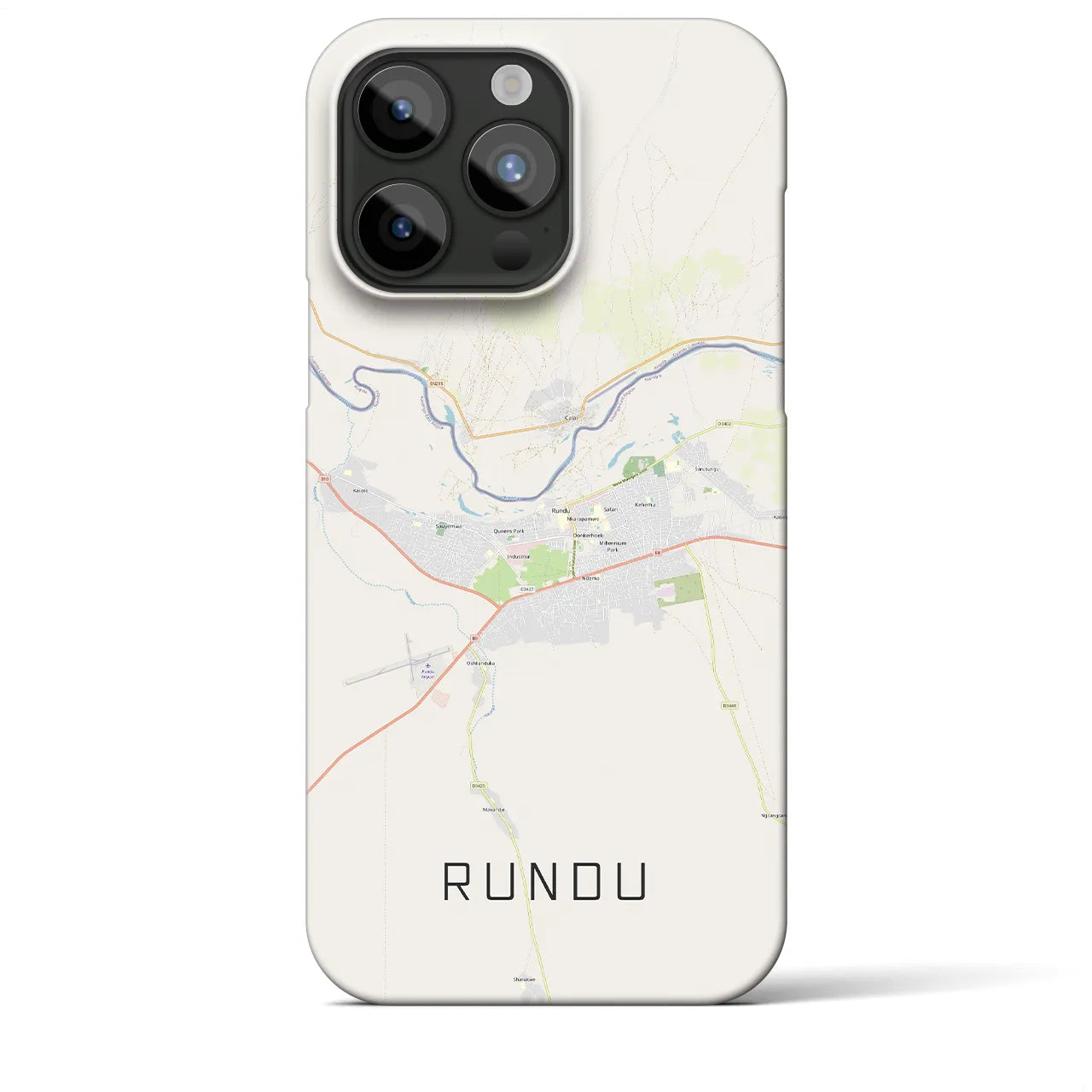 【ルンドゥ(ナミビア)】地図柄iPhoneケース(バックカバータイプ)