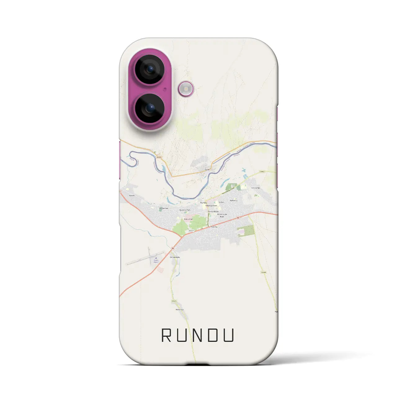 【ルンドゥ(ナミビア)】地図柄iPhoneケース(バックカバータイプ)