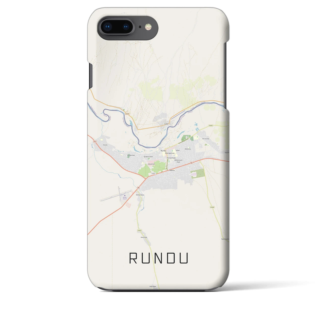 【ルンドゥ(ナミビア)】地図柄iPhoneケース(バックカバータイプ)