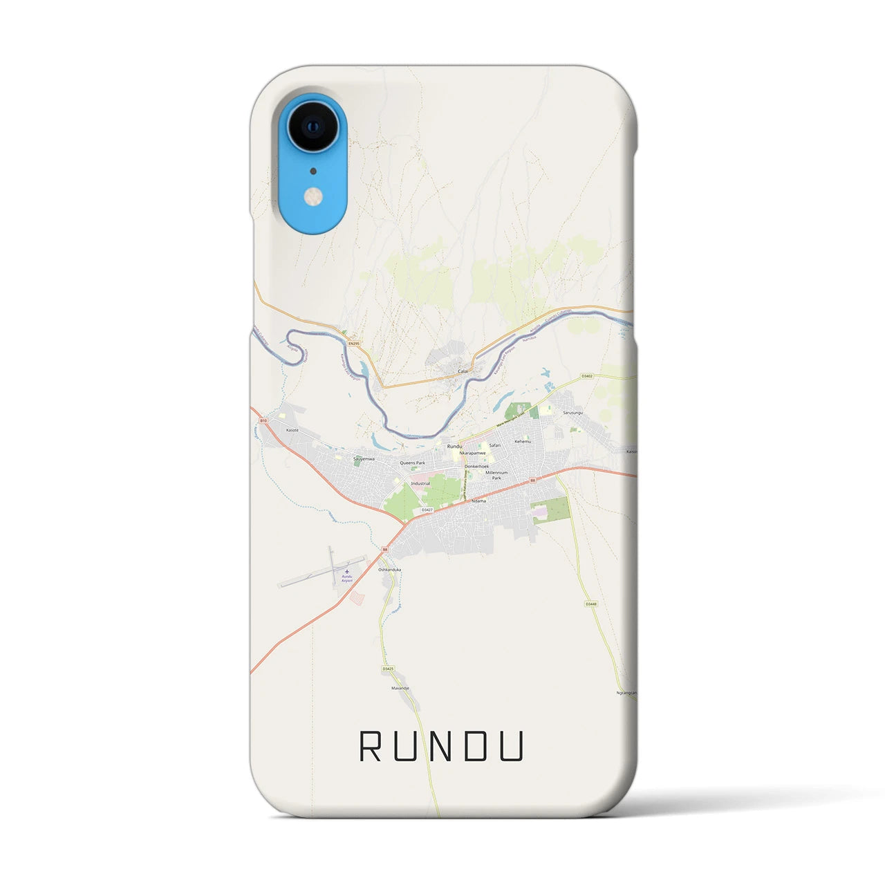 【ルンドゥ(ナミビア)】地図柄iPhoneケース(バックカバータイプ)