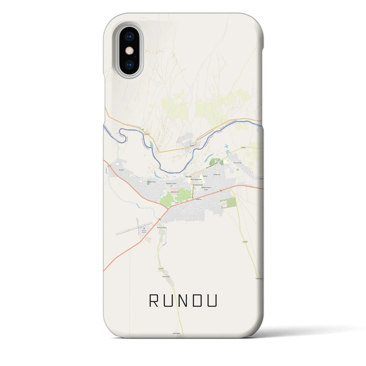 【ルンドゥ(ナミビア)】地図柄iPhoneケース(バックカバータイプ)