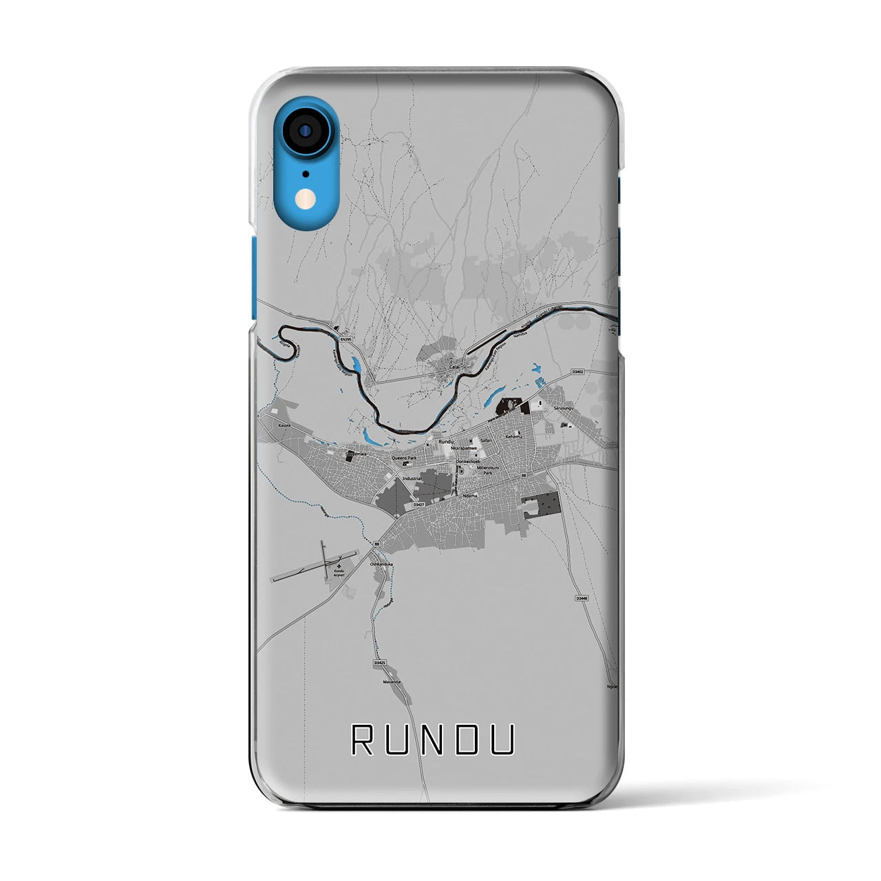 【ルンドゥ(ナミビア)】地図柄iPhoneケース(クリアタイプ)