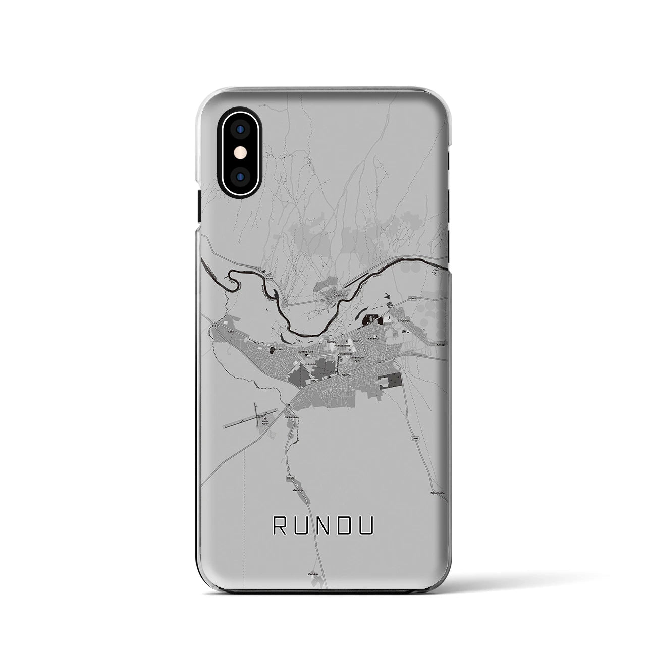 【ルンドゥ(ナミビア)】地図柄iPhoneケース(クリアタイプ)