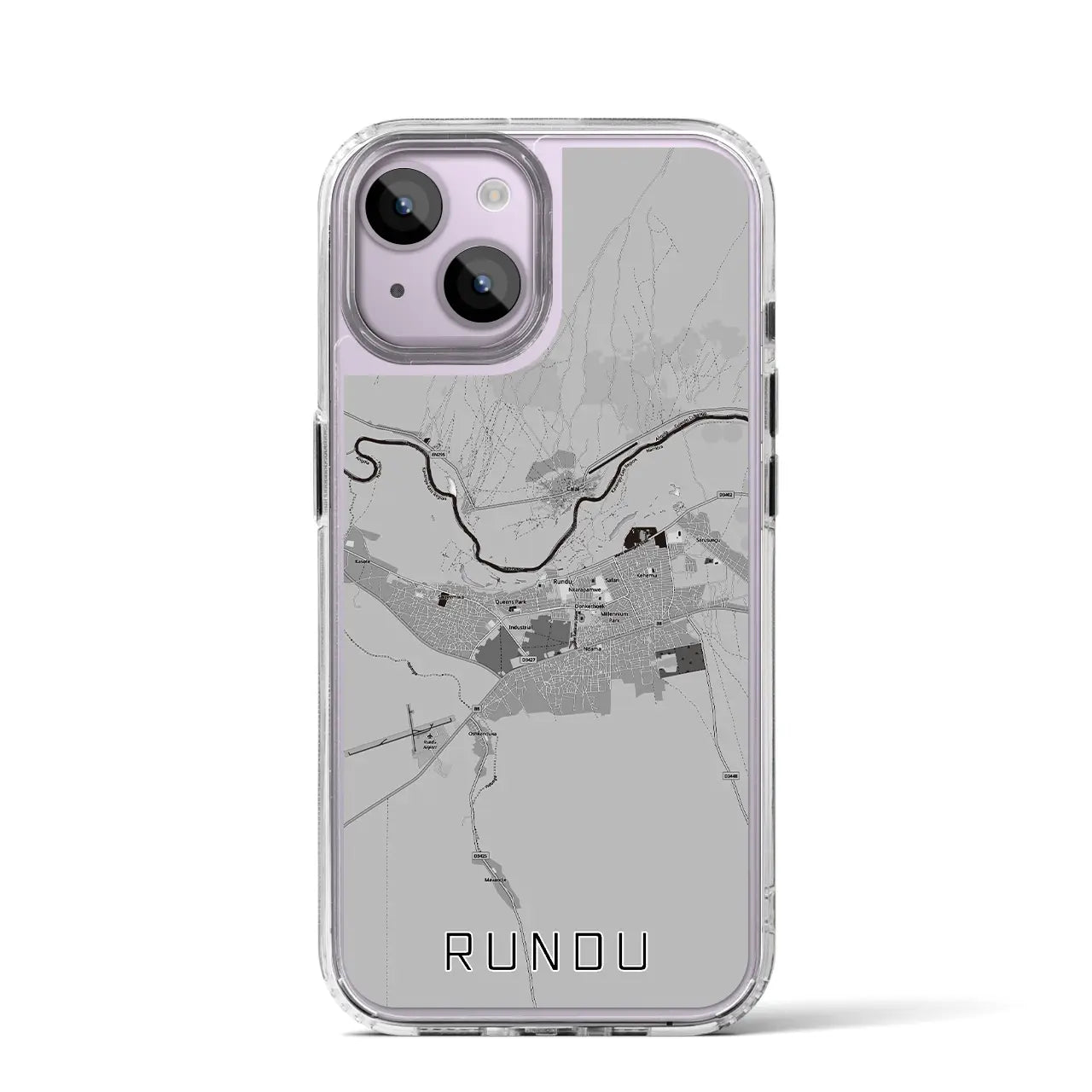 【ルンドゥ(ナミビア)】地図柄iPhoneケース(MagSafeタイプ)