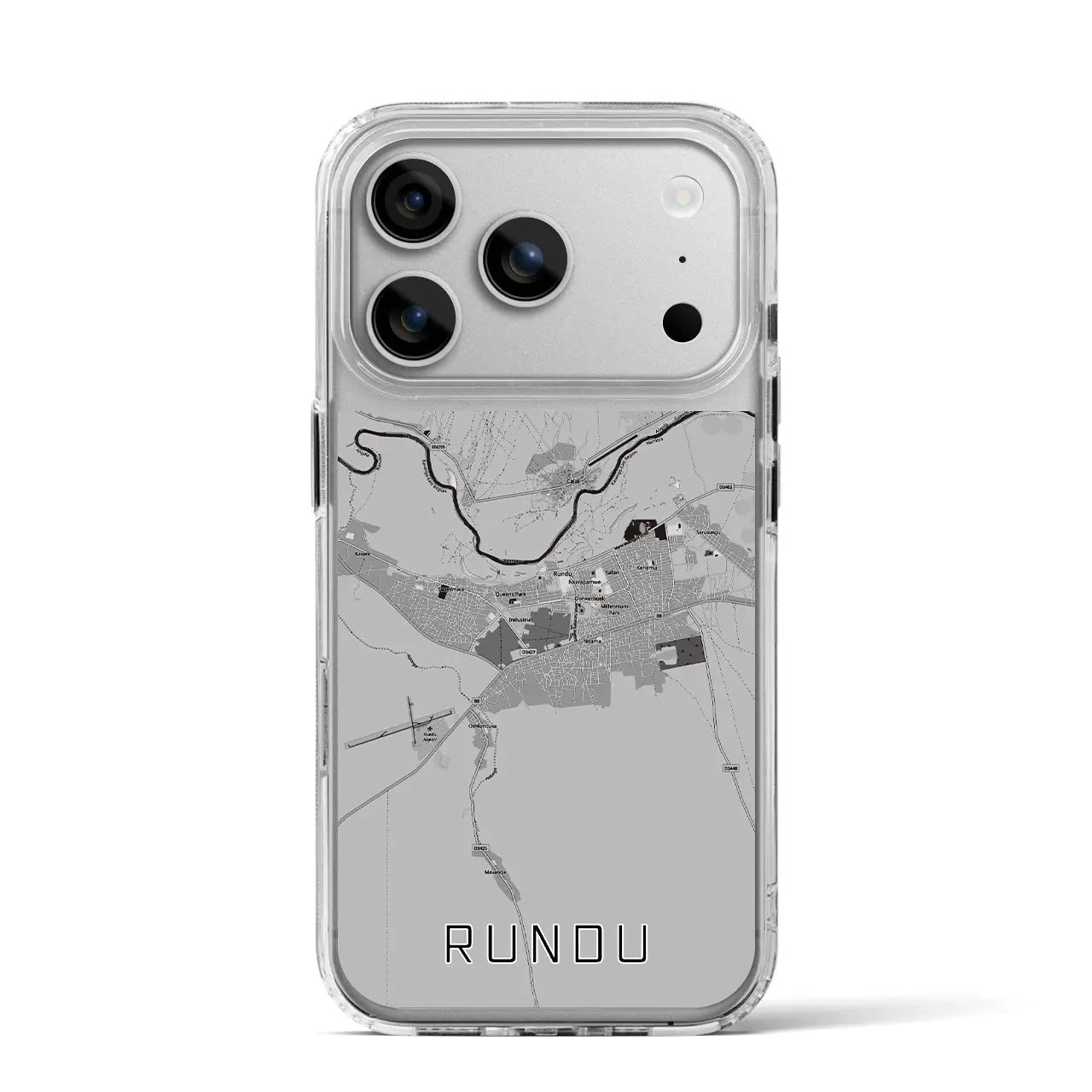 【ルンドゥ(ナミビア)】地図柄iPhoneケース(MagSafeタイプ)