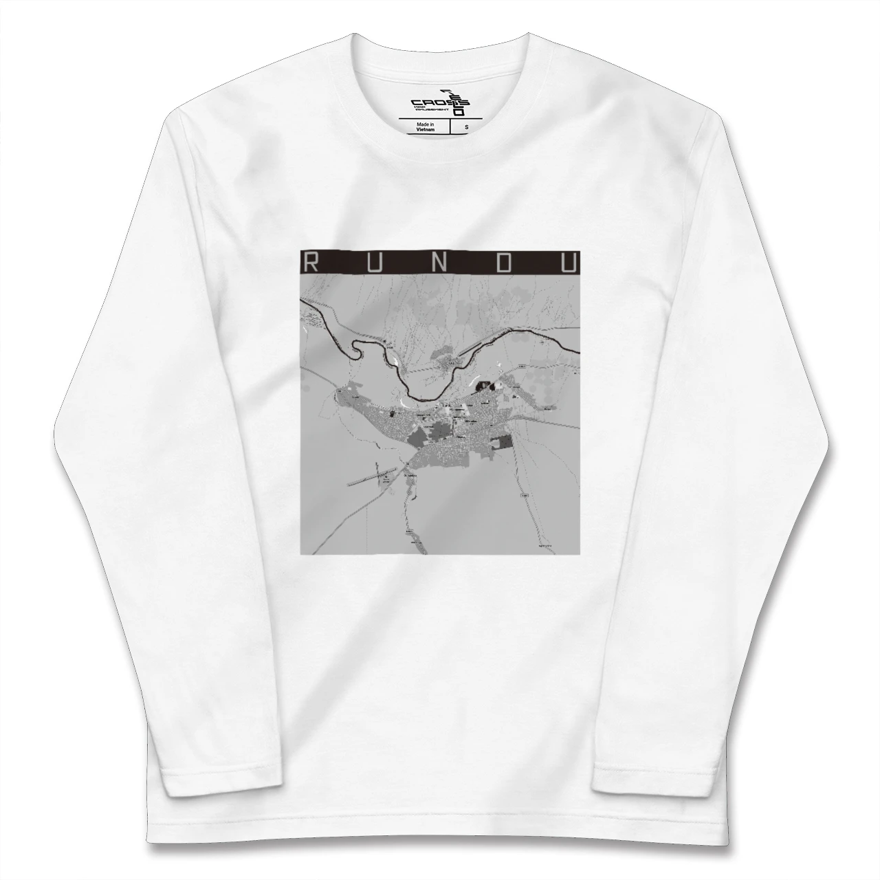 【ルンドゥ(ナミビア)】地図柄ロングスリーブTシャツ