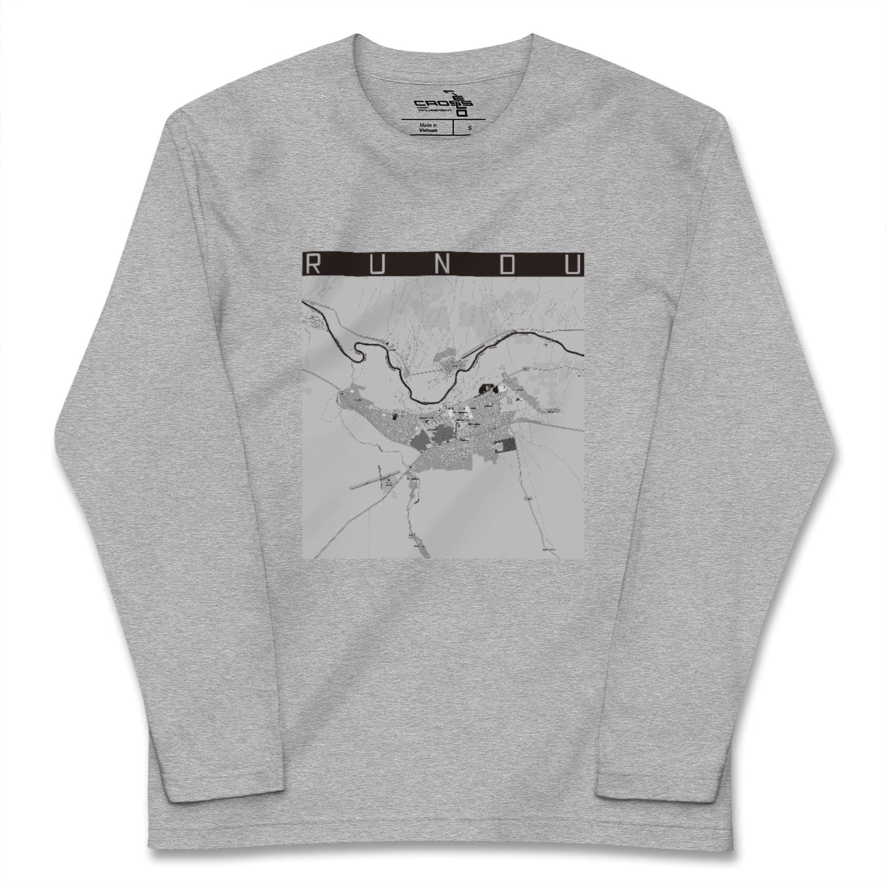 【ルンドゥ(ナミビア)】地図柄ロングスリーブTシャツ