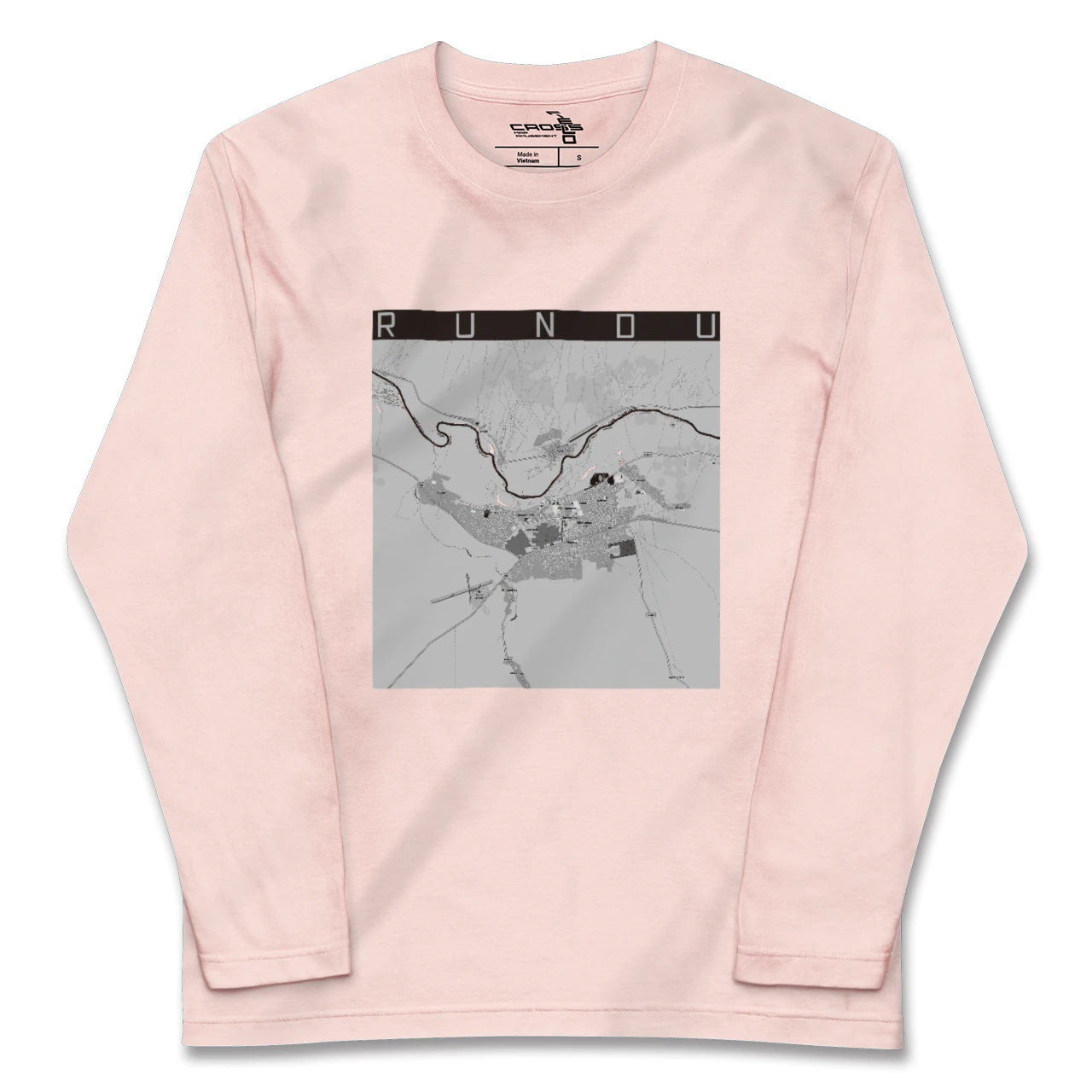 【ルンドゥ(ナミビア)】地図柄ロングスリーブTシャツ