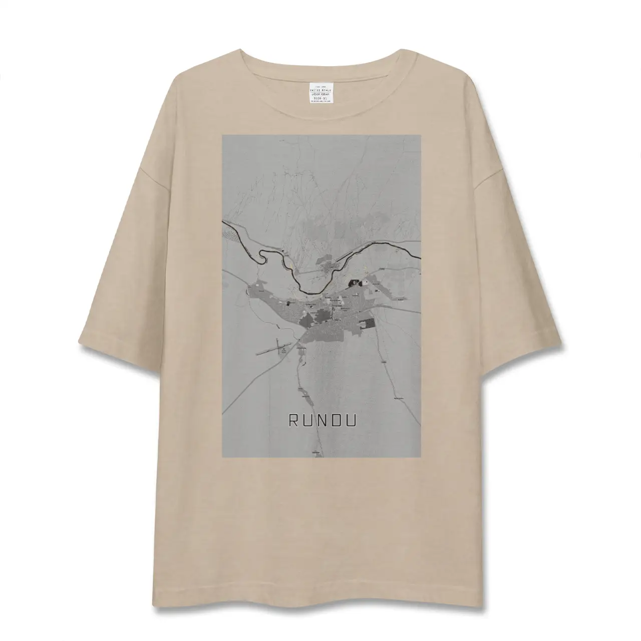 【ルンドゥ(ナミビア)】地図柄ビッグシルエットTシャツ