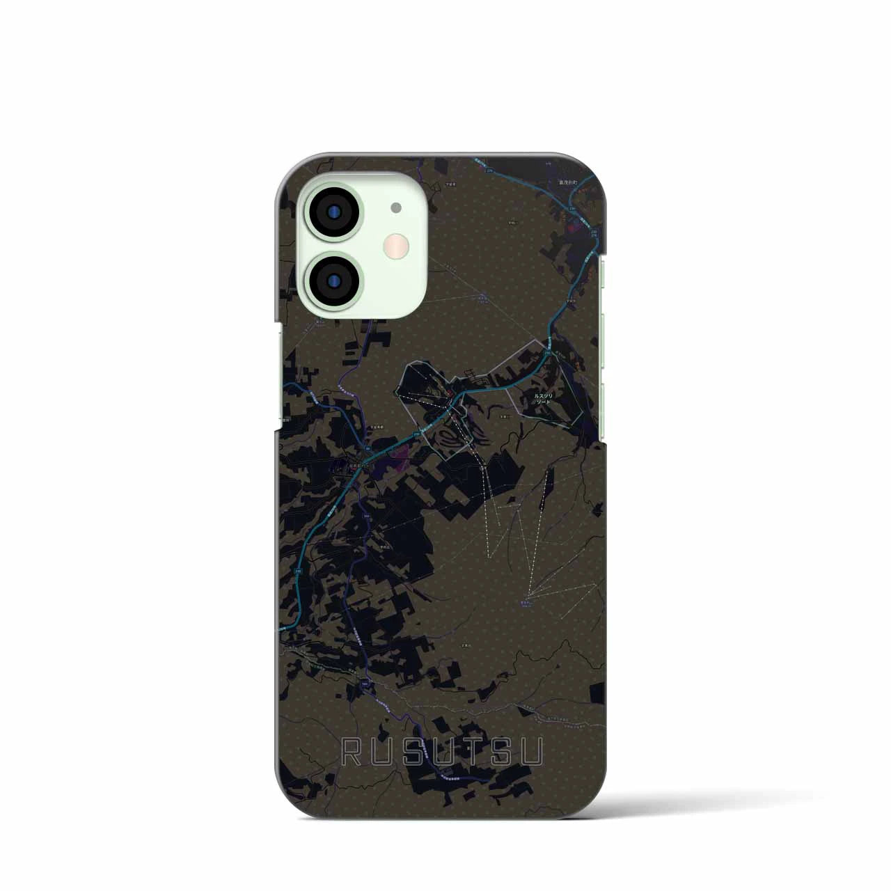 【留寿都(北海道)】地図柄iPhoneケース(バックカバータイプ)