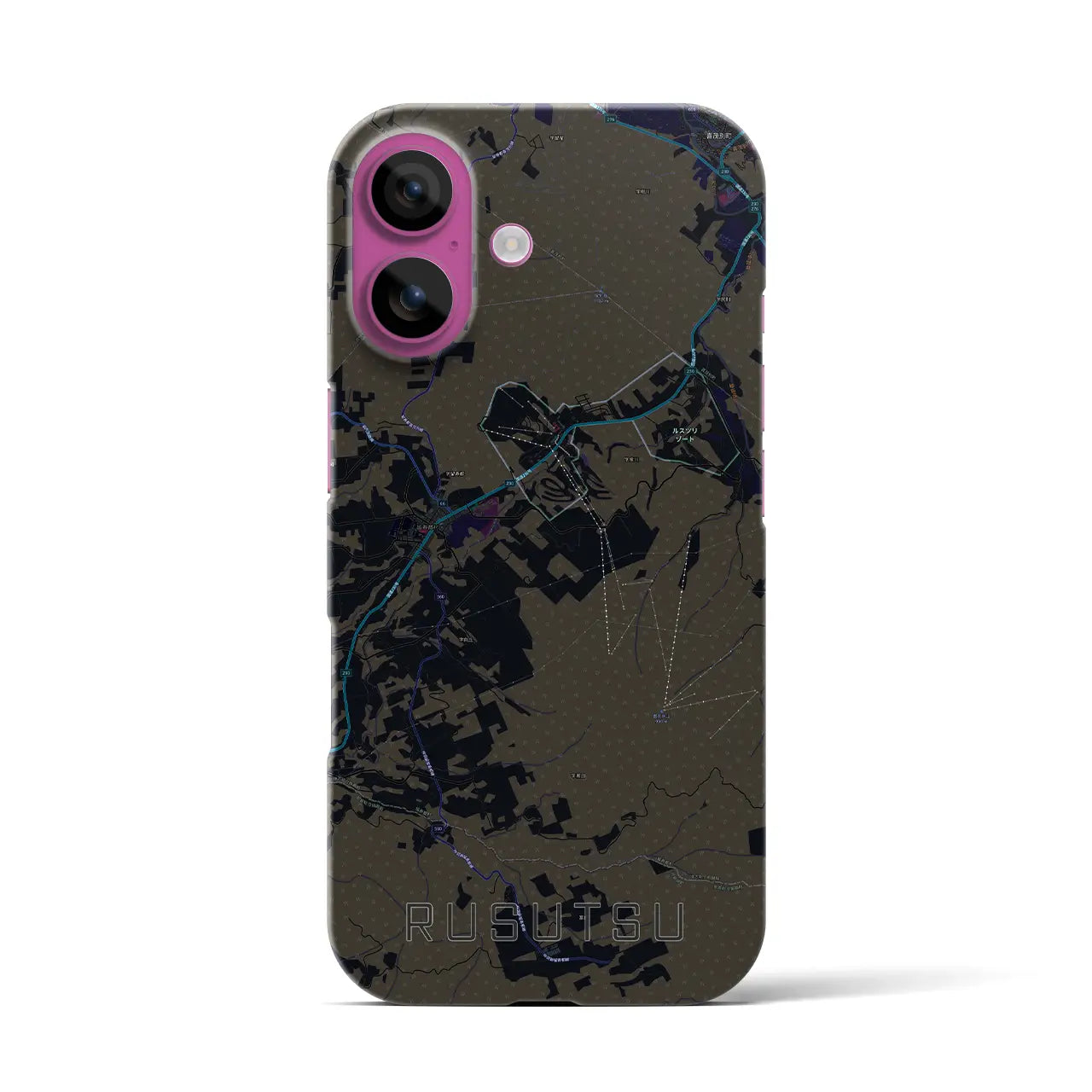 【留寿都(北海道)】地図柄iPhoneケース(バックカバータイプ)