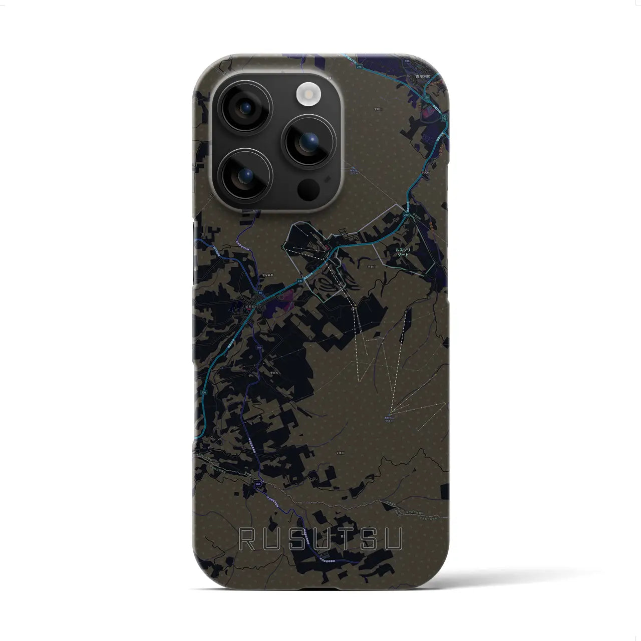 【留寿都(北海道)】地図柄iPhoneケース(バックカバータイプ)