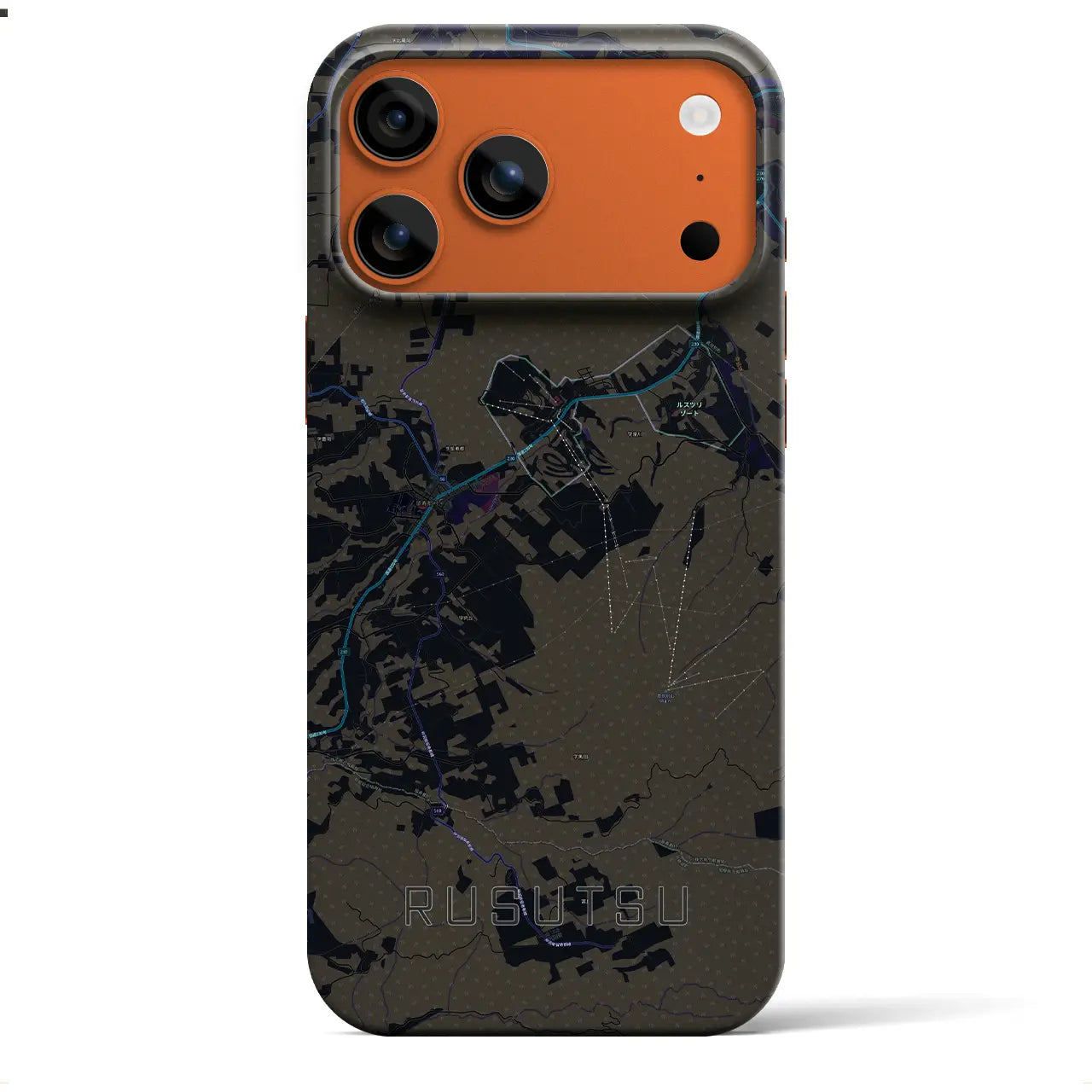 【留寿都(北海道)】地図柄iPhoneケース(バックカバータイプ)