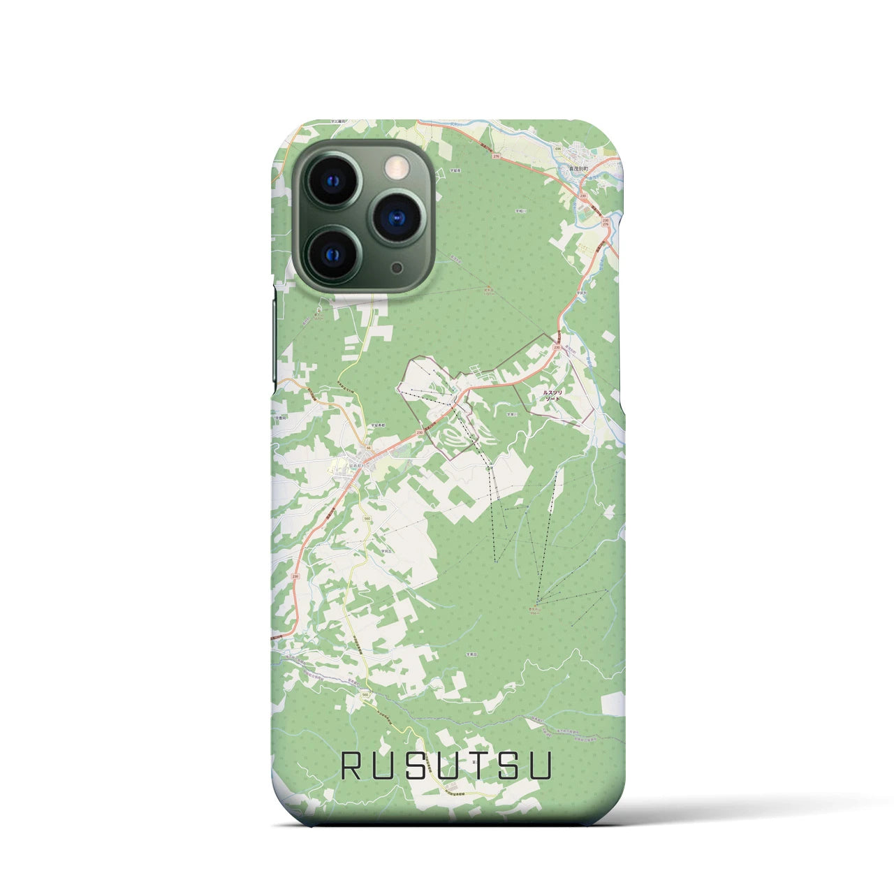 【留寿都(北海道)】地図柄iPhoneケース(バックカバータイプ)