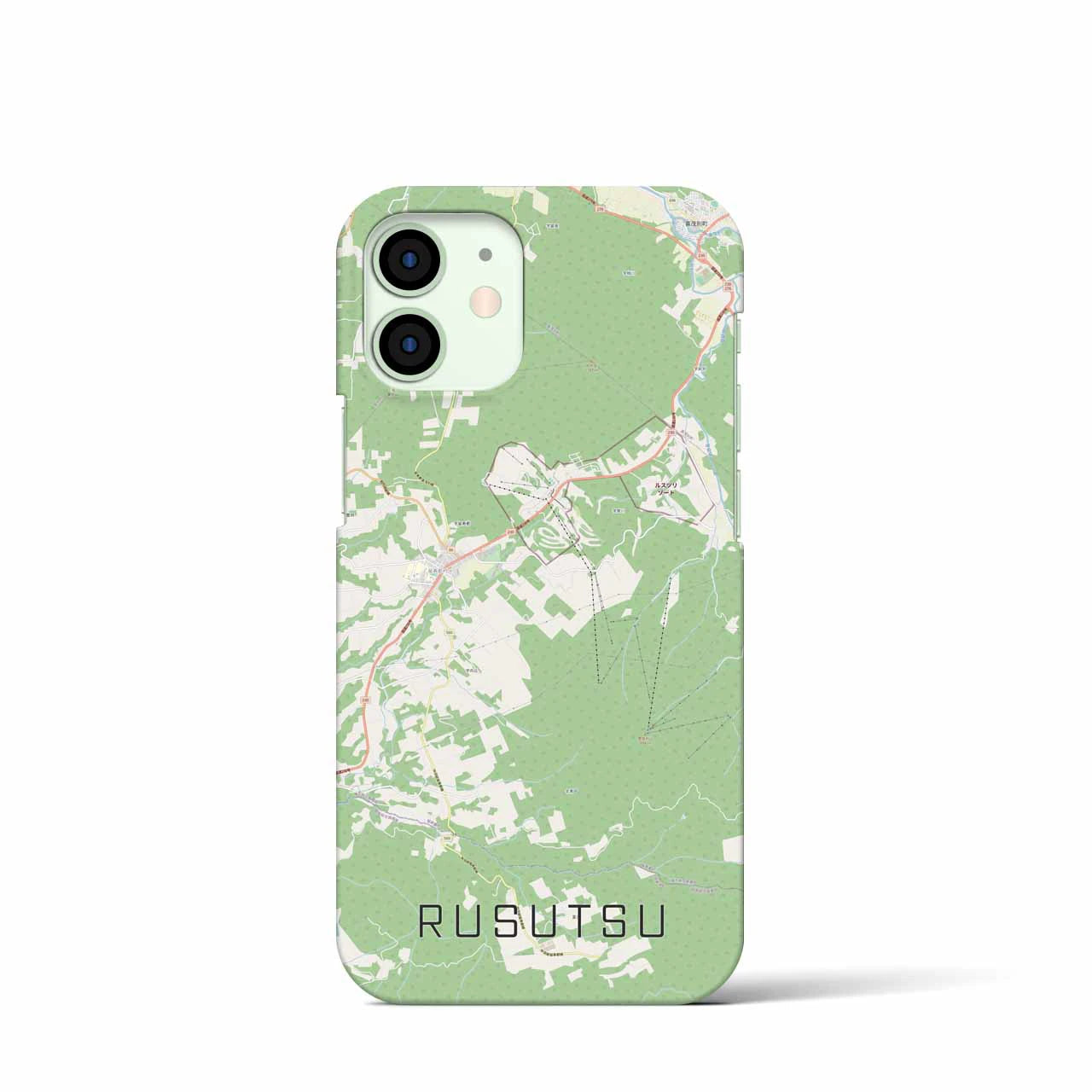 【留寿都(北海道)】地図柄iPhoneケース(バックカバータイプ)