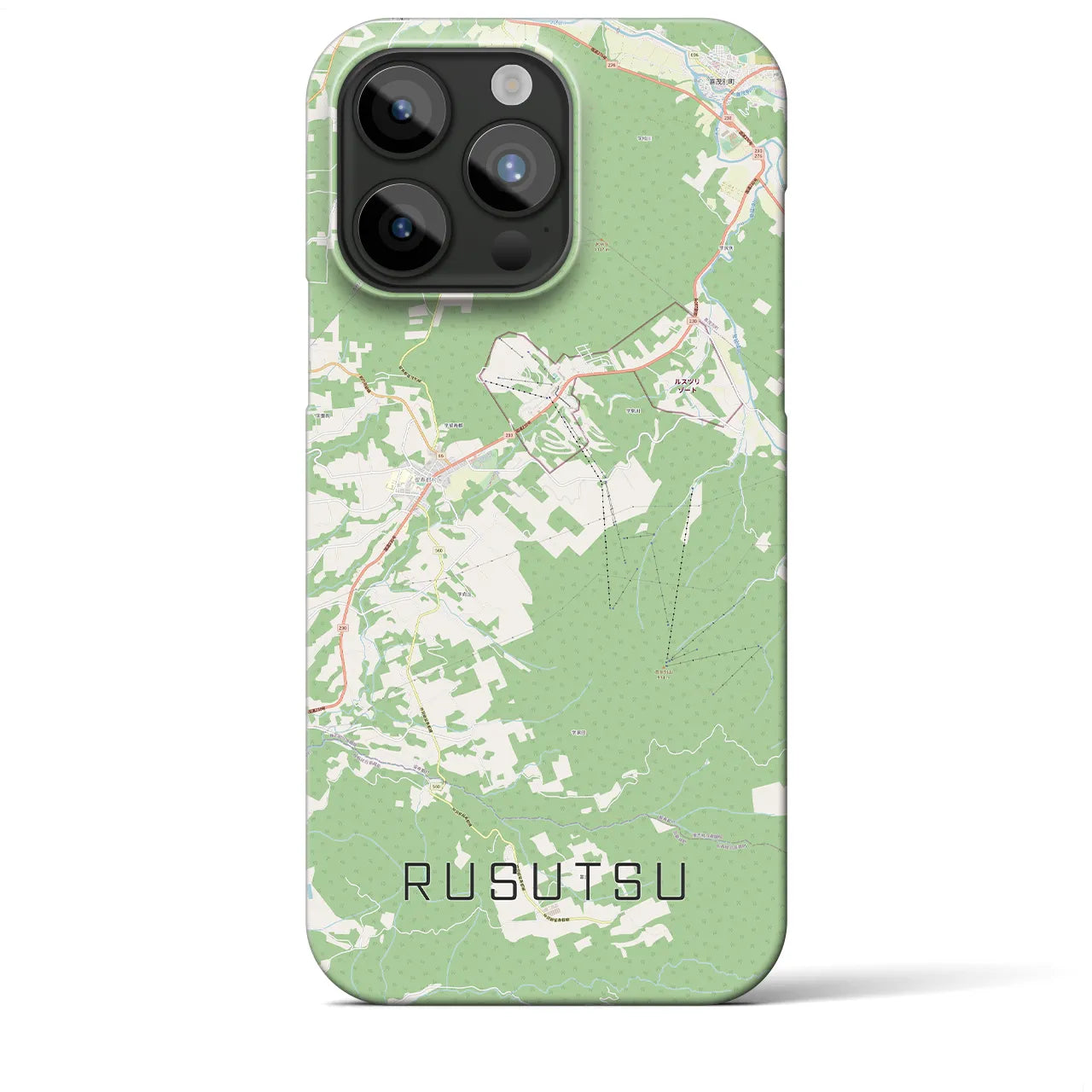 【留寿都(北海道)】地図柄iPhoneケース(バックカバータイプ)