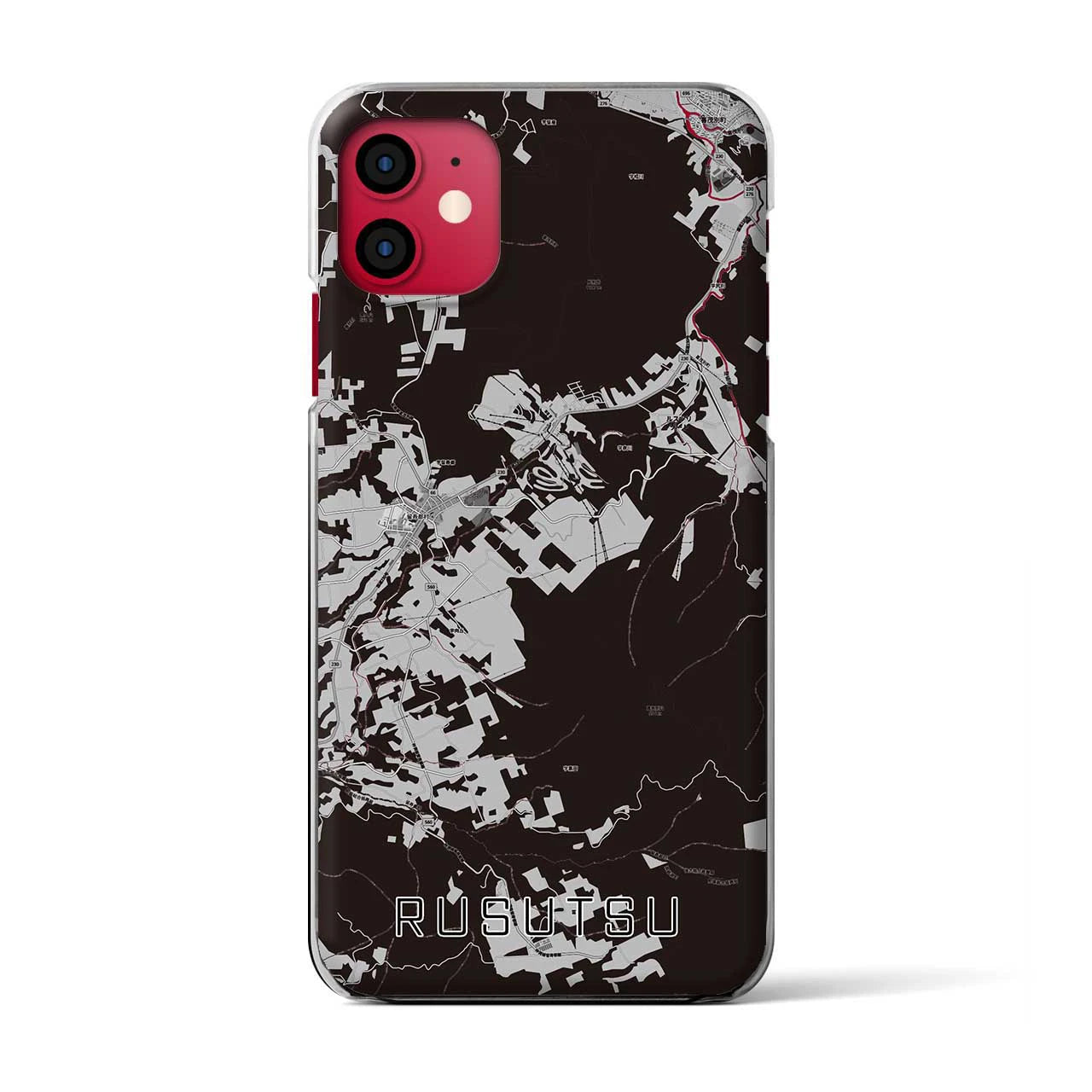 【留寿都(北海道)】地図柄iPhoneケース(クリアタイプ)