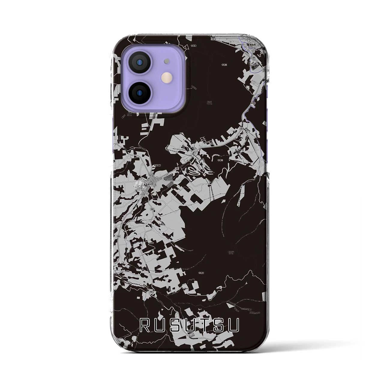 【留寿都(北海道)】地図柄iPhoneケース(クリアタイプ)