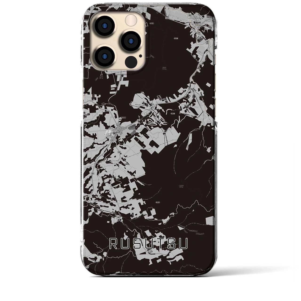 【留寿都(北海道)】地図柄iPhoneケース(クリアタイプ)