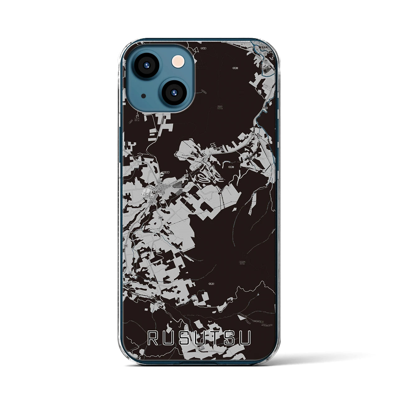 【留寿都(北海道)】地図柄iPhoneケース(クリアタイプ)