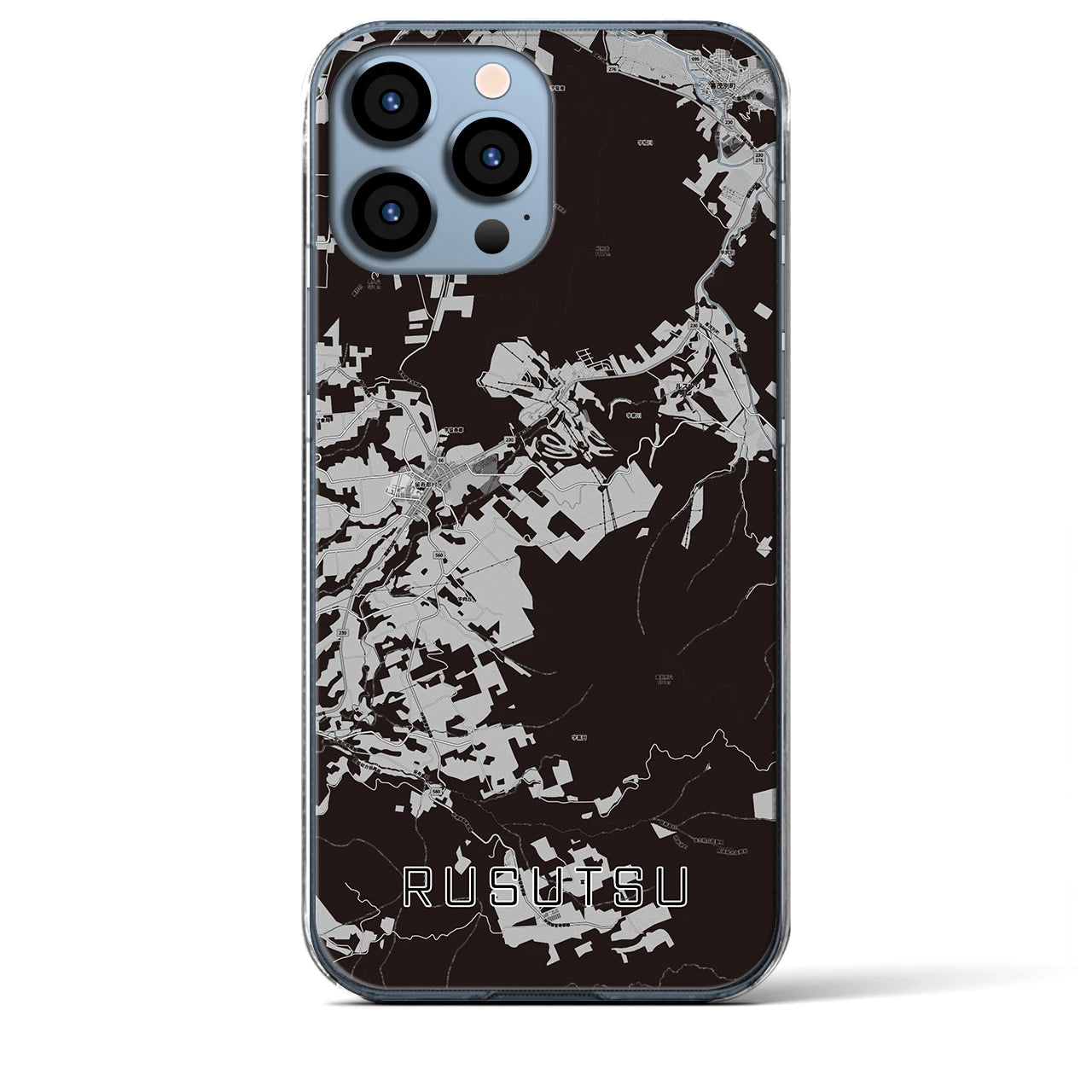 【留寿都(北海道)】地図柄iPhoneケース(クリアタイプ)