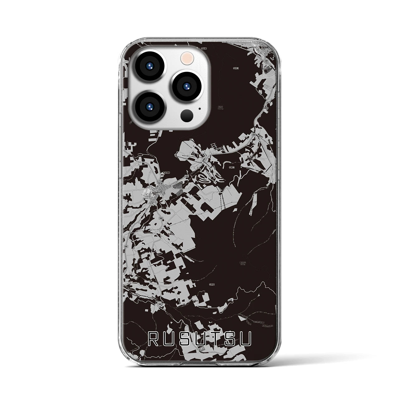 【留寿都(北海道)】地図柄iPhoneケース(クリアタイプ)