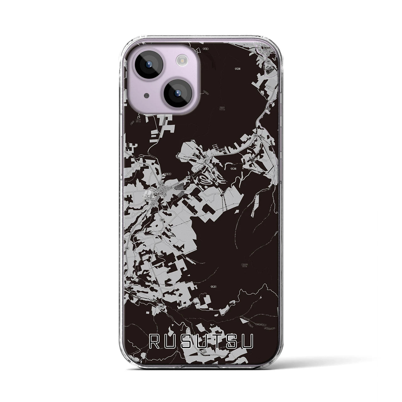 【留寿都(北海道)】地図柄iPhoneケース(クリアタイプ)