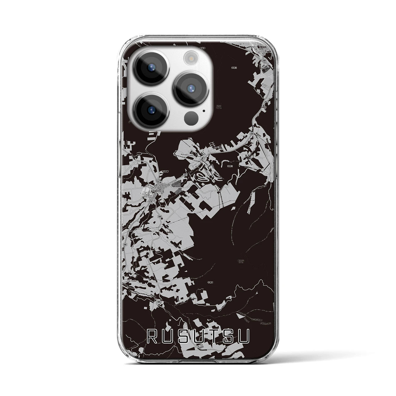 【留寿都(北海道)】地図柄iPhoneケース(クリアタイプ)