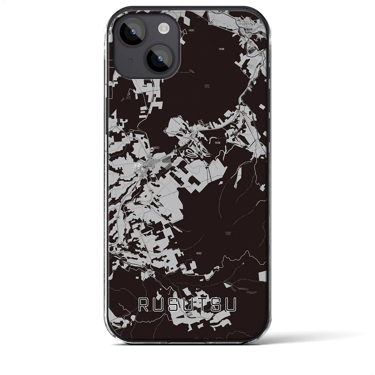 【留寿都(北海道)】地図柄iPhoneケース(クリアタイプ)