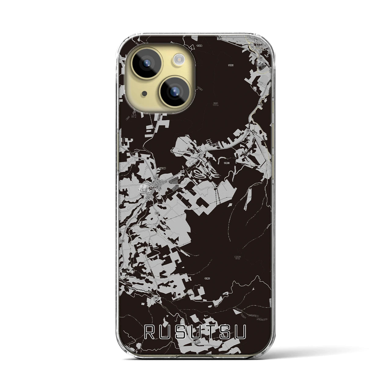 【留寿都(北海道)】地図柄iPhoneケース(クリアタイプ)