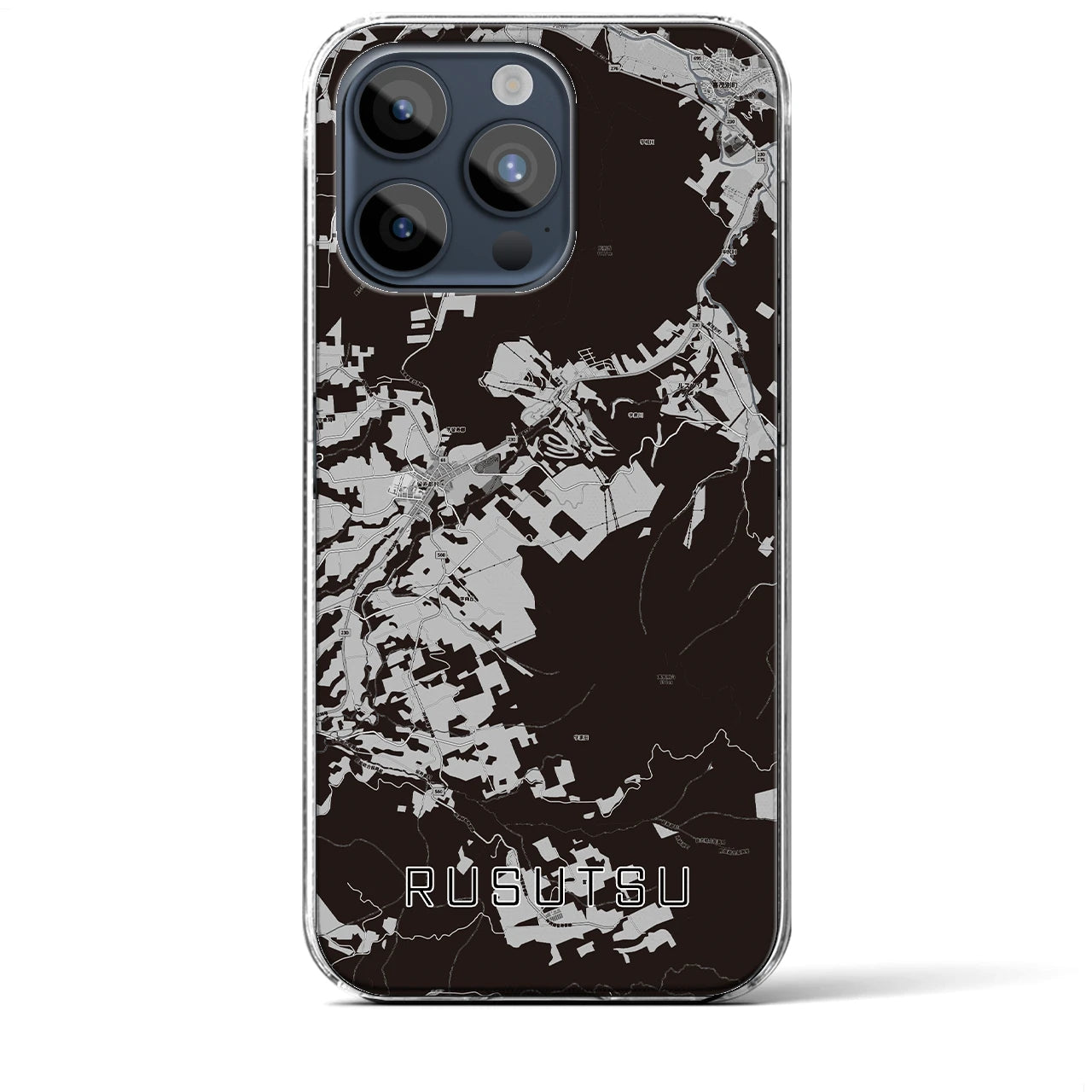 【留寿都(北海道)】地図柄iPhoneケース(クリアタイプ)