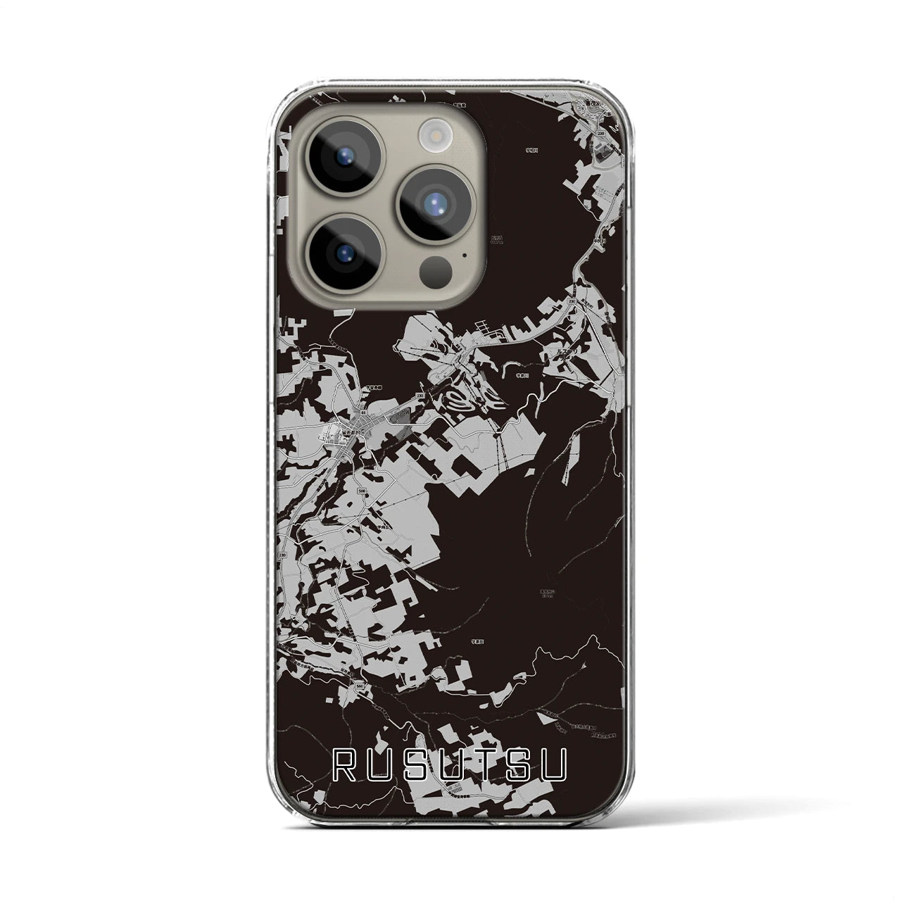 【留寿都(北海道)】地図柄iPhoneケース(クリアタイプ)