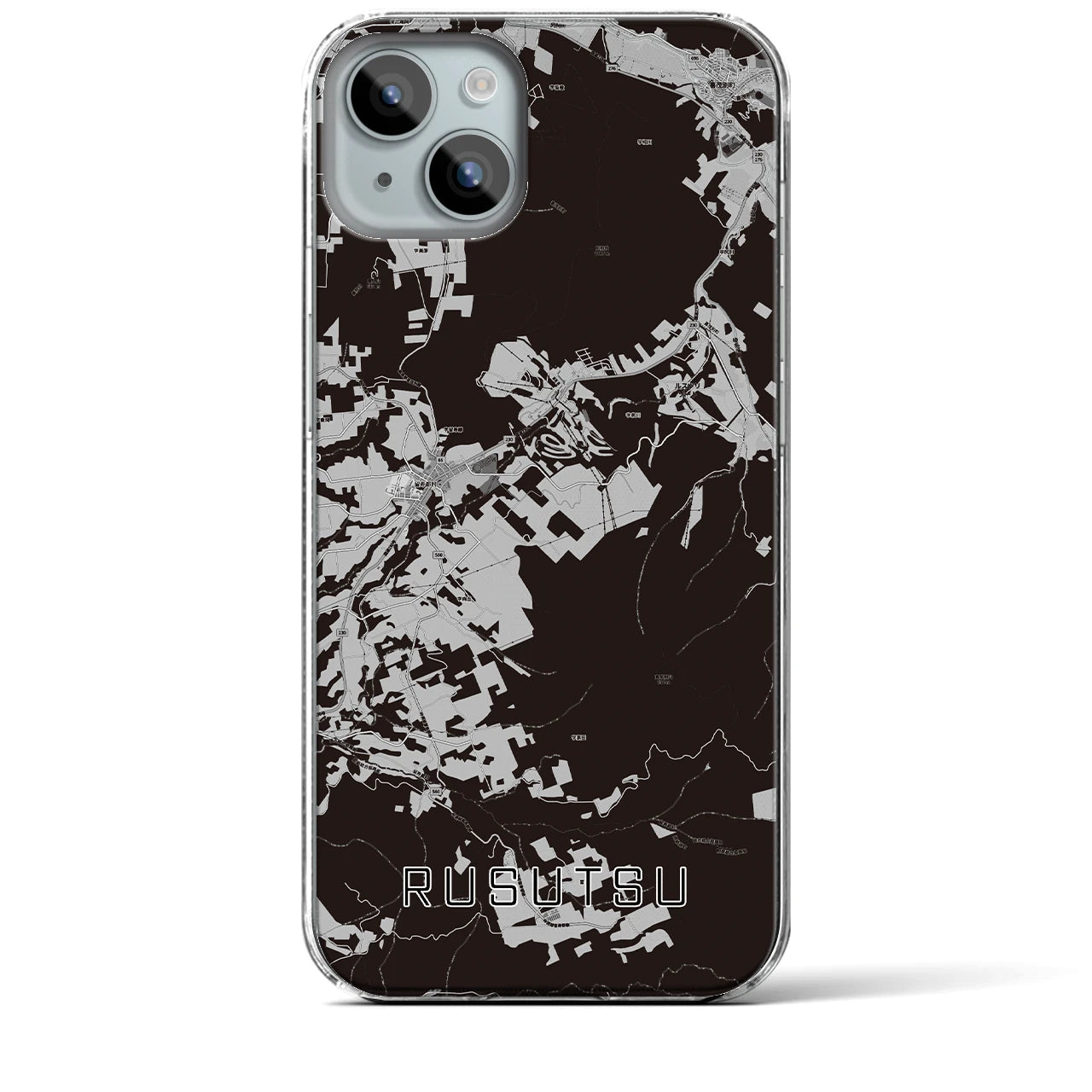 【留寿都(北海道)】地図柄iPhoneケース(クリアタイプ)