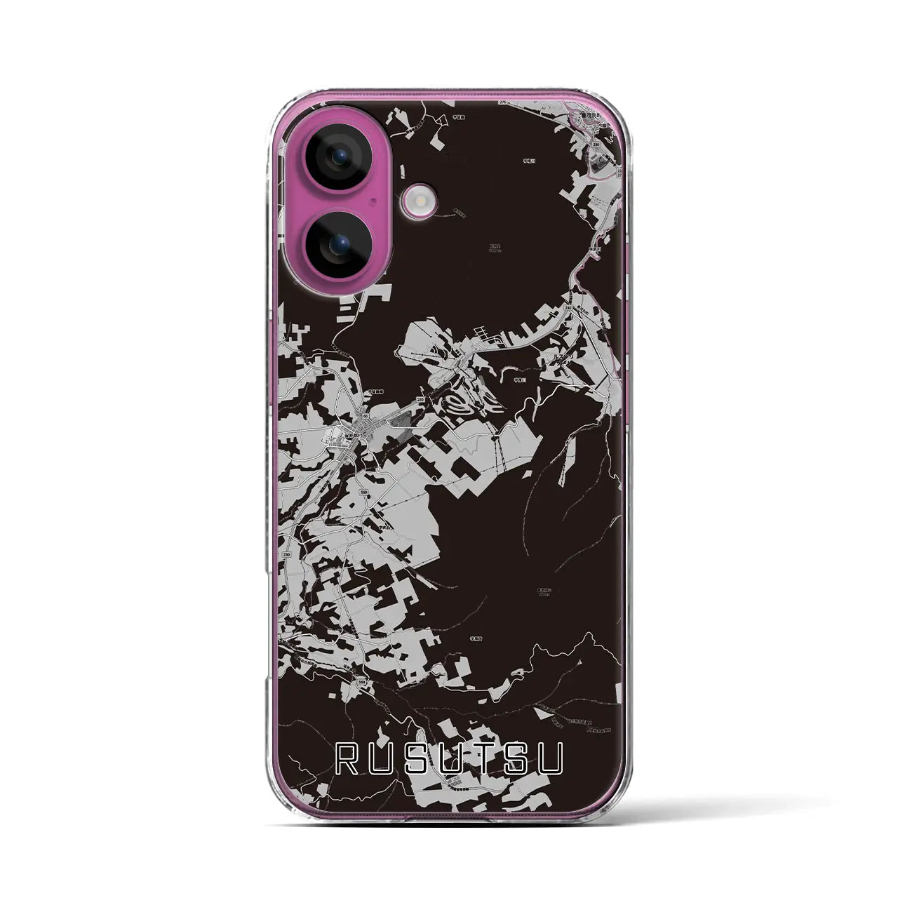 【留寿都(北海道)】地図柄iPhoneケース(クリアタイプ)