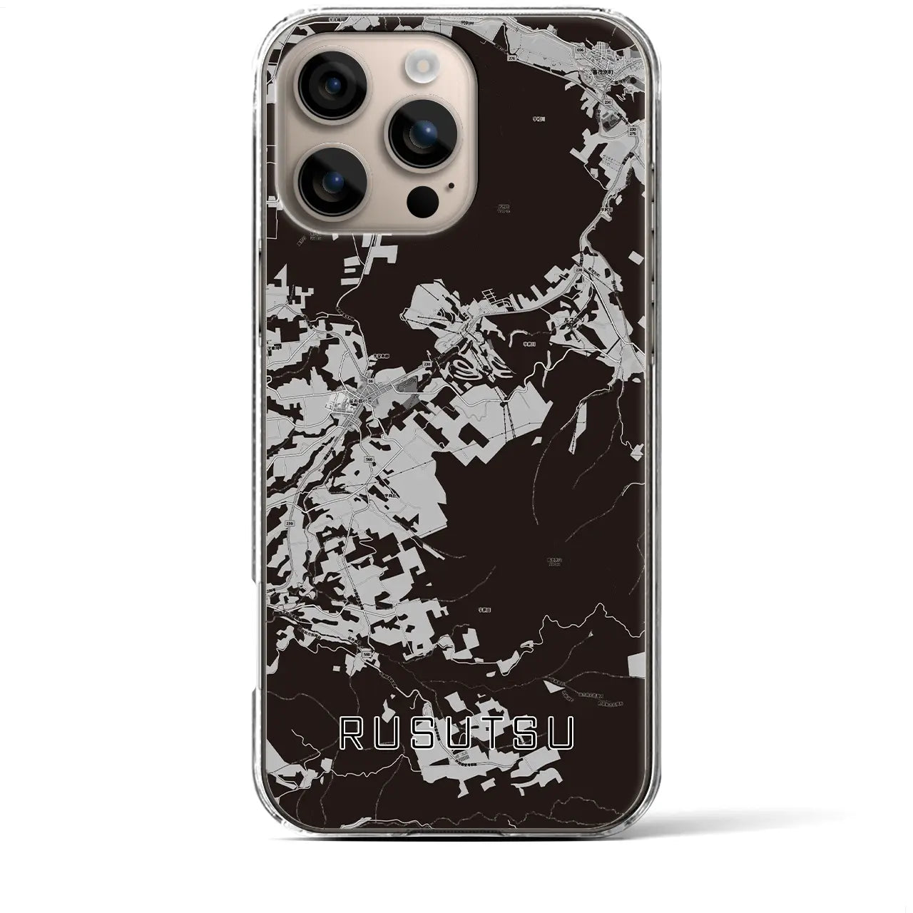 【留寿都(北海道)】地図柄iPhoneケース(クリアタイプ)