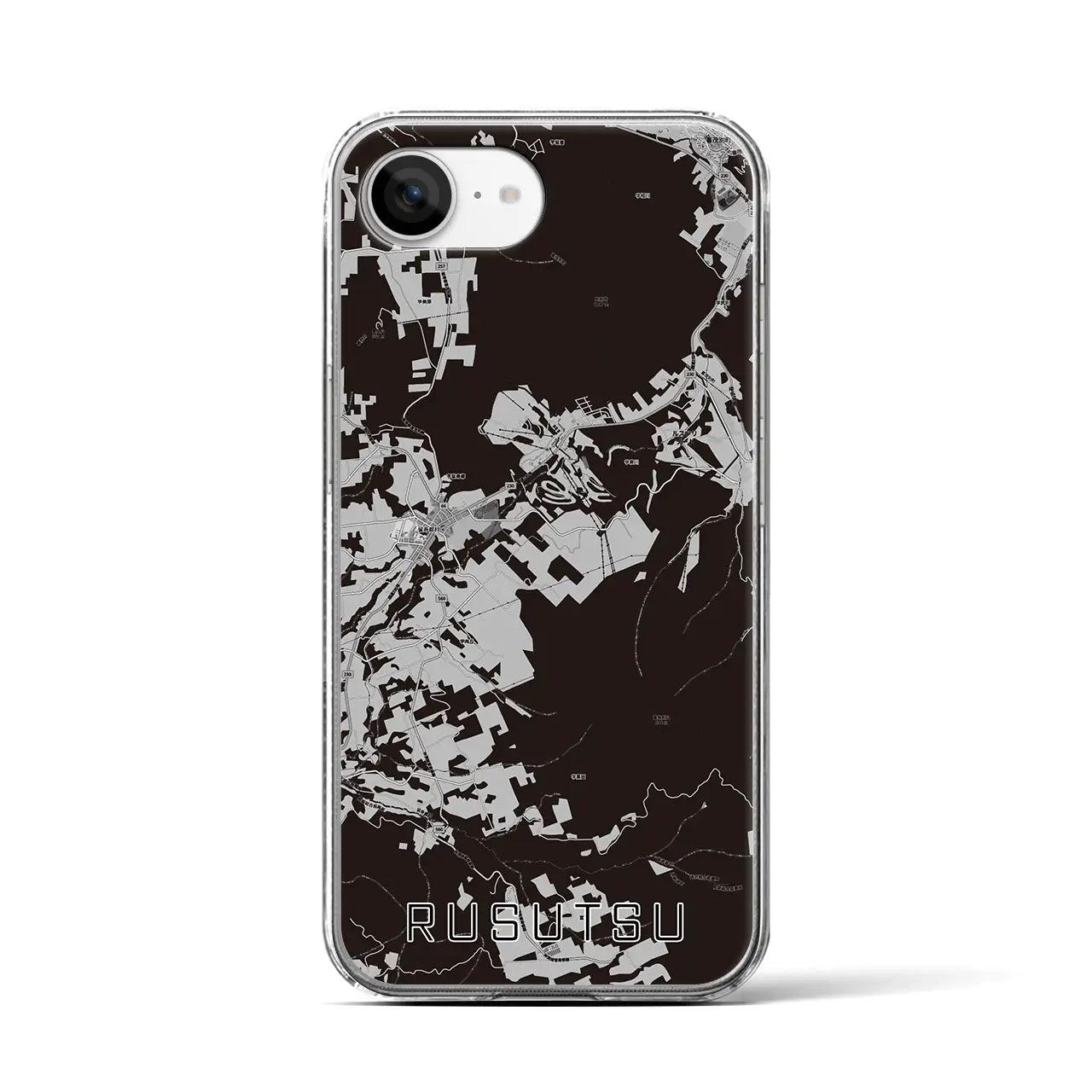 【留寿都(北海道)】地図柄iPhoneケース(クリアタイプ)