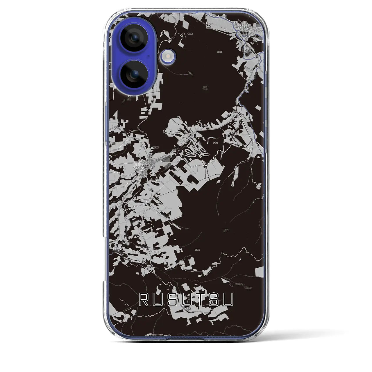 【留寿都(北海道)】地図柄iPhoneケース(クリアタイプ)