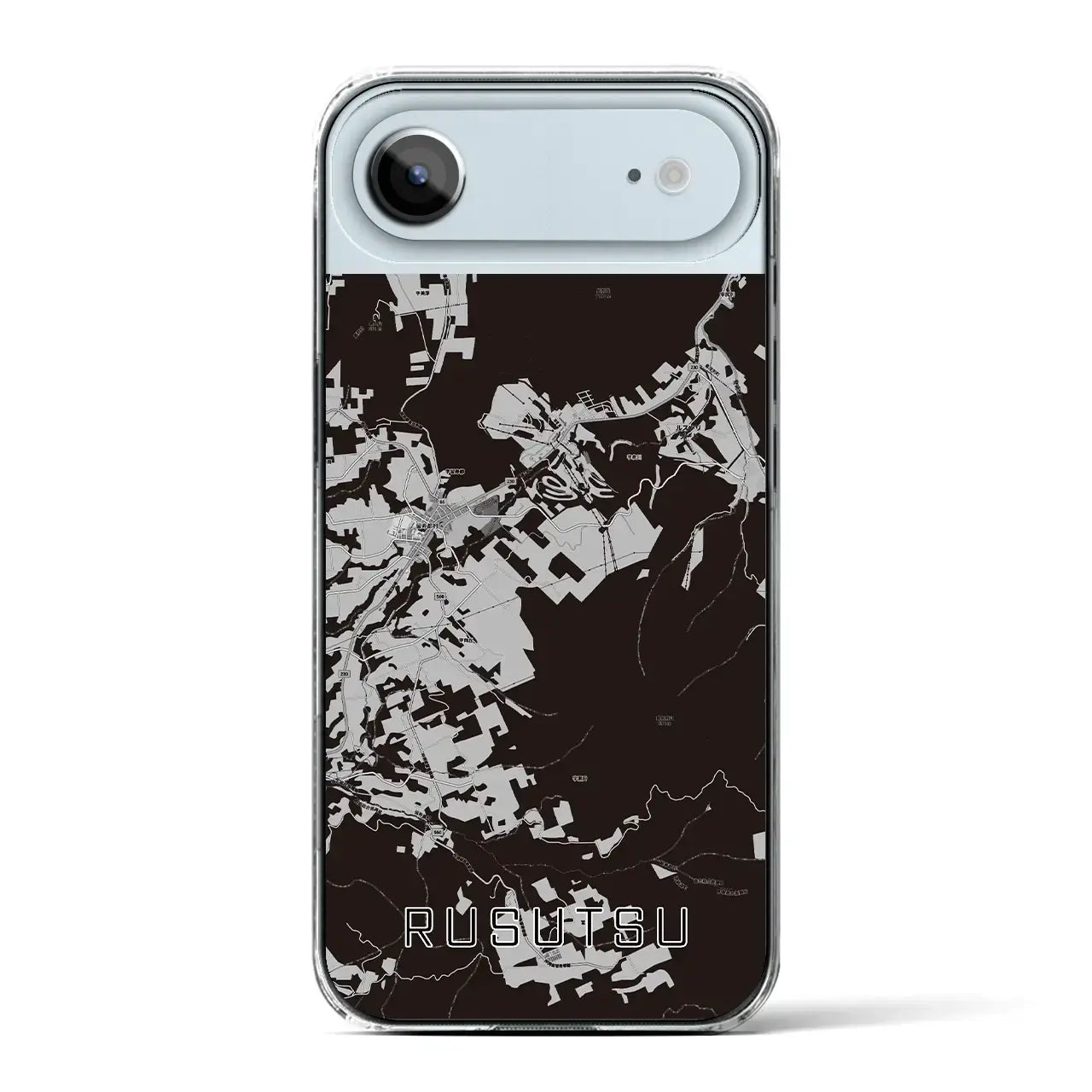 【留寿都(北海道)】地図柄iPhoneケース(クリアタイプ)