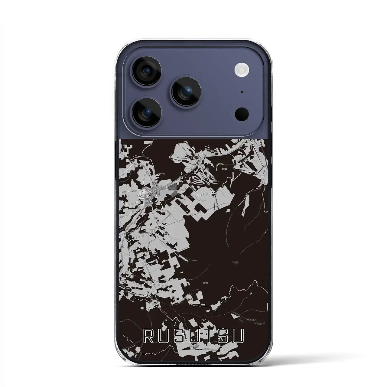 【留寿都(北海道)】地図柄iPhoneケース(クリアタイプ)