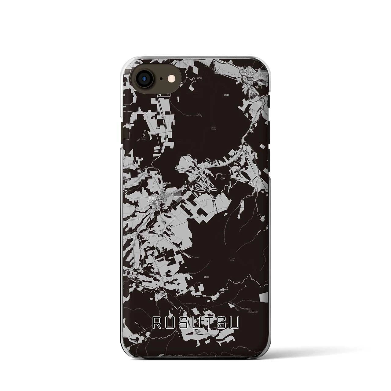 【留寿都(北海道)】地図柄iPhoneケース(クリアタイプ)