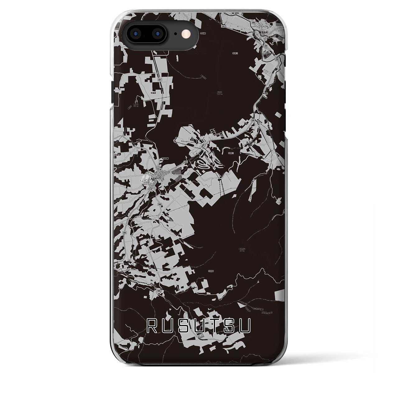 【留寿都(北海道)】地図柄iPhoneケース(クリアタイプ)